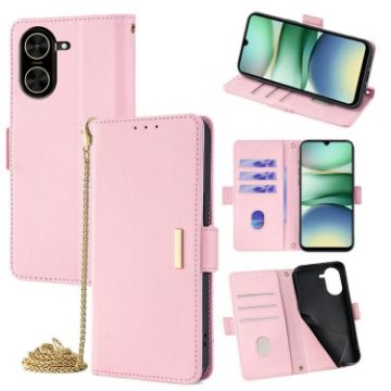Redmi A5 4G Crossbody Chain Leather Phone Case Pink 171.7mm - 1