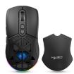 HXSJ T26 Dual Modes 2.4G BT5.1 Rechargeable Wireless Mouse Black - 1