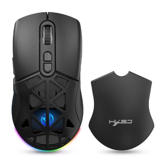 HXSJ T26 Dual Modes 2.4G BT5.1 Rechargeable Wireless Mouse Black - 1