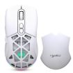 HXSJ T26 Dual Modes Wireless Mouse, 2.4G BT5.1, Rechargeable, White - 1