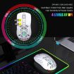HXSJ T26 Dual Modes Wireless Mouse, 2.4G BT5.1, Rechargeable, White - 4