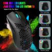 HXSJ T66 Black RGB Rechargeable Mouse - Wired & Wireless 3 Modes - 8