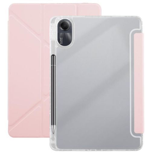 Redmi Pad SE 11/Pad 2 Clear Acrylic Leather Tablet Case - Pink - 1