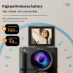 V5 64MP Retro Digital Camera 4K, 180 Flip Screen, Large Lens Black - 9