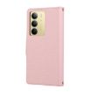 Realme C75/14X 5G Pink Leather Wallet Phone Case with Crossbody Strap - 3