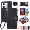 Xiaomi Poco M7 Pro 5G Leather Wallet Case with Crossbody Strap - Black - 1