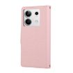 Redmi Note 13 5G Pink Leather Wallet Case with Crossbody Strap - 3
