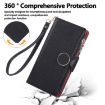 Redmi Note 14 5G Leather Wallet Case with Crossbody Strap - Black - 4