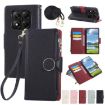 Redmi Note 14 Pro 5G Leather Wallet Case with Crossbody Strap - Black - 1
