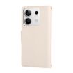 Redmi Note 13 4G Leather Wallet Phone Case with Crossbody Strap - White - 3