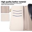 Redmi Note 13 4G Leather Wallet Phone Case with Crossbody Strap - White - 9