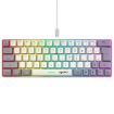 HXSJ V400 RGB Backlit Membrane Keyboard, 63 Keys, 1.7m Cable, Beige/Grey/Orange - 2