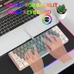 HXSJ V400 RGB Backlit Membrane Keyboard, 63 Keys, 1.7m Cable, Beige/Grey/Orange - 3