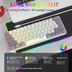 HXSJ V400 RGB Backlit Membrane Keyboard, 63 Keys, 1.7m Cable, Beige/Grey/Orange - 6