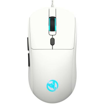 HXSJ X200 3600DPI Wired Mouse, 1.5m Cable, Colorful Luminous, White - 1