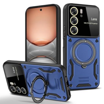 Realme C75 4G Blue MagSafe Holder Phone Case with Large Window - 1