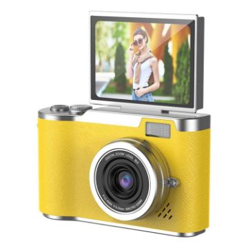 LK007 2.4" HD CCD Retro Kids Camera - Yellow - 1