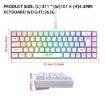 HXSJ V200 Russian Wired RGB Mechanical Keyboard, 68 Keys, 1.7m Cable, White - 3