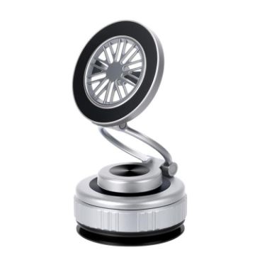 G511 Silver Three-axis Folding Magnetic Car Phone Holder - 1