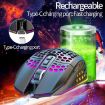 HXSJ T500 Hole Mouse - 2.4G Backlight Rechargeable Wireless (Black) - 5