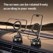 G712 Black Three-axis Folding Magnetic Car Phone Holder with Vacuum Adsorption - 7