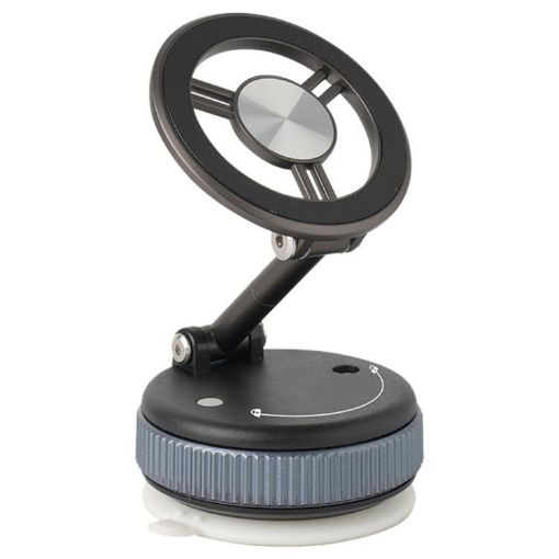 XZK102 Gun Metal Folding Magnetic Car Phone Holder Vacuum Adsorption - 1