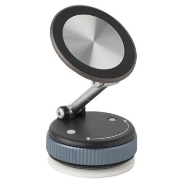 XZK103 Gun Metal Folding Magnetic Car Phone Holder Vacuum Adsorption - 1