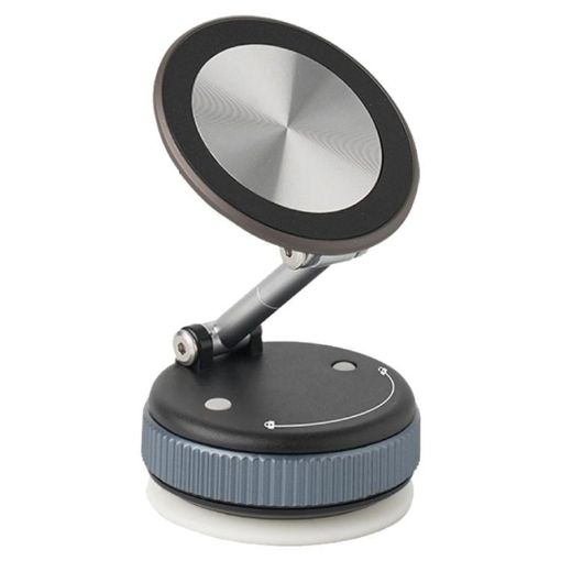 XZK103 Gun Metal Folding Magnetic Car Phone Holder Vacuum Adsorption - 1