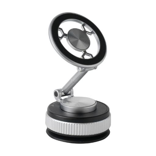 XZK104 2nd Gen Magnetic Folding Car Phone Holder - Silver A Type - 1