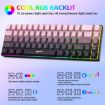 HXSJ V200 Pink 68-Key RGB Backlight Wired Membrane Keyboard - 3