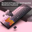 HXSJ V200 Pink 68-Key RGB Backlight Wired Membrane Keyboard - 4