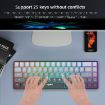 HXSJ V200 Pink 68-Key RGB Backlight Wired Membrane Keyboard - 6