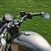 2pcs Folding Motorcycle Handlebar Rearview Mirrors Round Black - 6