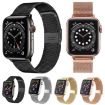 Rose Gold Milanese Buckle Metal Watch Band for Apple Watch 38/40/41/42mm - 3