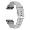 Garmin Fenix 7/7X/6X Leather Quick Release Watch Band, Silver Buckle - 1