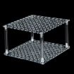 YX163 96-Hole Transparent Acrylic Paint Brush & Pencils Stand Organizer - 2