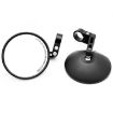 Adjustable Motorcycle Bicycle Handlebar Rearview Mirror Set - 2pcs Black - 3