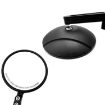 Adjustable Motorcycle Bicycle Handlebar Rearview Mirror Set - 2pcs Black - 4