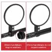 Adjustable Motorcycle Bicycle Handlebar Rearview Mirror Set - 2pcs Black - 7