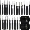 30pcs Car Wire Harness Terminal Pin Removal Tool - Black Long Handle - 1