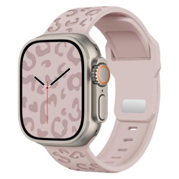 Leopard Silicone Watch Band for Apple Watch 42/41/40/38mm - Oxford Pink - 1