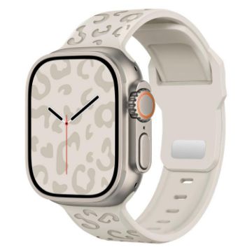 Leopard Silicone Watch Band for Apple Watch 42/41/40/38mm - Starlight - 1