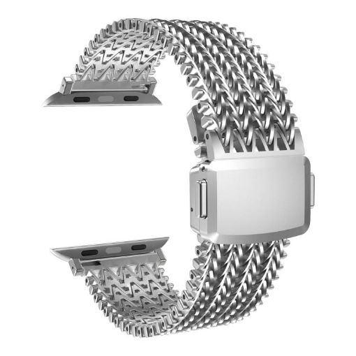 Apple Watch Mesh Magnetic Stainless Steel Band Silver 46/49/45/44mm - 1