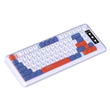 HXSJ L400 Wireless RGB Light Keyboard, 81 Keys, Blue White Red - 1