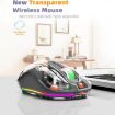 HXSJ M333 Transparent Wireless Mouse - Three Modes, White - 9