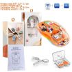 HXSJ M333 Transparent Wireless Mouse - Three Modes, Orange - 3