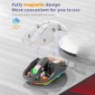 HXSJ M333 Transparent Wireless Mouse - Three Modes, Orange - 5