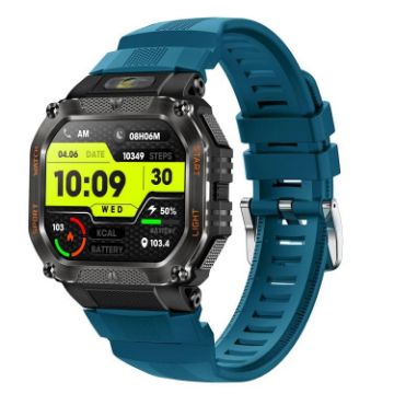 HT34 Blue Smart Watch - 1.75" IPS Screen, 3ATM, Outdoor Sports, BT - 1
