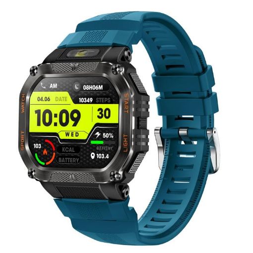 HT34 Blue Smart Watch - 1.75" IPS Screen, 3ATM, Outdoor Sports, BT - 1