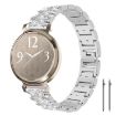 14mm Silver Steel Watch Band for Garmin Lily 2 with Diamond Jewelry - 1
